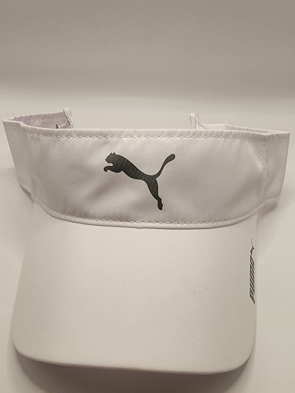 Puma White Women's Sport Visor with Black Logo